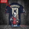Cleveland Guardians Jason Voorhees Halloween Baseball Jersey - Navy City Connect