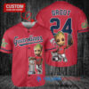 Cleveland Guardians x Baby Groot Marvel Guardians Of The Galaxy with Trophy Custom Baseball Jersey Red