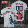 Cleveland Guardians x DC Comics Batman The Dark Knight with Trophy Custom Baseball Jersey Gray