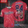 Cleveland Guardians x Freddy Krueger A Nightmare on Elm Street Halloween with World Series Trophy Custom Baseball Jersey Red