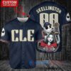 Cleveland Guardians x Jack Skellington and Sally The Nightmare Before Christmas with World Series Trophy Custom Baseball Jersey Navy City Connect