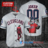 Cleveland Guardians x Joker DC Comics with Trophy Custom Baseball Jersey Gray