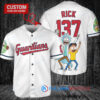 Cleveland Guardians x Rick and Morty with Trophy Custom Baseball Jersey White