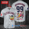 Cleveland Guardians x SpongeBob SquarePants with Trophy Custom Baseball Jersey Gray