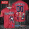Cleveland Guardians x Superman DC Comics with Trophy Custom Baseball Jersey Red