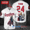Cleveland Guardians x Thor Marvel with Trophy Custom Baseball Jersey White