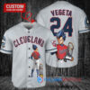 Cleveland Guardians x Vegeta Super Saiyan Dragon Ball Z with Trophy Custom Baseball Jersey Gray