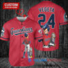Cleveland Guardians x Vegeta Super Saiyan Dragon Ball Z with Trophy Custom Baseball Jersey Red