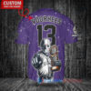 Colorado Rockies Jason Voorhees Halloween World Series Trophy Baseball Jersey Purple