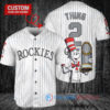 Colorado Rockies x Dr Seuss with World Series Trophy Custom Baseball Jersey White