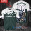 Colorado Rockies x Ghostface Scream Halloween World Series Trophy Baseball Jersey Green