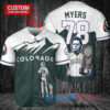 Colorado Rockies x Halloween Michael Myers with Trophy Custom Baseball Jersey Green