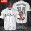 Colorado Rockies x Limited Edition with World Series Trophy Custom Baseball Jersey White