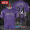 Colorado Rockies x Lord Voldemort Harry Potter with Trophy Custom Baseball Jersey Purple