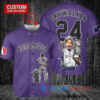 Colorado Rockies x Luke Skywalker Star Wars with Trophy Custom Baseball Jersey Purple
