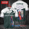 Colorado Rockies x Marvel Spiderman with Trophy Custom Baseball Jersey Green