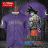 Colorado Rockies x Son Goku Kakarot Super Saiyan Dragon Ball Z with Trophy Baseball Jersey Purple