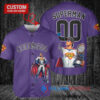 Colorado Rockies x Superman DC Comics with Trophy Custom Baseball Jersey Purple