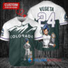 Colorado Rockies x Vegeta Super Saiyan Dragon Ball Z with Trophy Custom Baseball Jersey Green