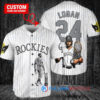 Colorado Rockies x Wolverine Logan with Trophy Custom Baseball Jersey White