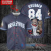 Cubs x Freddy Krueger Halloween World Series Trophy Custom Jersey - Navy