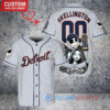 Detroit Tigers Jack Skellington Sally World Series Trophy Baseball Jersey Gray