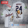Detroit Tigers x Baby Groot Marvel Guardians Of The Galaxy with Trophy Custom Baseball Jersey Gray