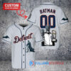 Detroit Tigers x DC Comics Batman The Dark Knight with Trophy Custom Baseball Jersey Gray
