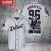 Detroit Tigers x Ghostface Scream Halloween Halloween with World Series Trophy Custom Baseball Jersey Gray
