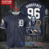 Detroit Tigers x Ghostface Scream Halloween Halloween with World Series Trophy Custom Baseball Jersey Navy