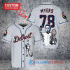 Detroit Tigers x Halloween Michael Myers with Trophy Custom Baseball Jersey Gray