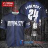 Detroit Tigers x Lord Voldemort Harry Potter with Trophy Custom Baseball Jersey Navy City Connect