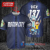Detroit Tigers x Rick and Morty with Trophy Custom Baseball Jersey Navy City Connect