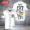 Detroit Tigers x Rick and Morty with Trophy Custom Baseball Jersey White