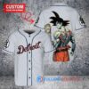 Detroit Tigers x Son Goku Kakarot Super Saiyan Dragon Ball Z with Trophy Baseball Jersey Gray