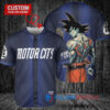 Detroit Tigers x Son Goku Kakarot Super Saiyan Dragon Ball Z with Trophy Baseball Jersey Navy City Connect