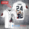 Detroit Tigers x Thor Marvel with Trophy Custom Baseball Jersey White