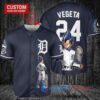 Detroit Tigers x Vegeta Super Saiyan Dragon Ball Z with Trophy Custom Baseball Jersey Navy