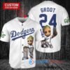 Dodgers x Baby Groot Marvel Guardians Of The Galaxy Baseball Jersey White