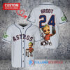 Houston Astros x Baby Groot Marvel Guardians Of The Galaxy with Trophy Custom Baseball Jersey Gray