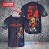 Houston Astros x Baby Groot Marvel Guardians Of The Galaxy with Trophy Custom Baseball Jersey Navy City Connect