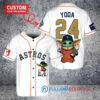 Houston Astros x Baby Yoda Star Wars The Mandalorian with Trophy Custom Baseball Jersey White