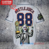 Houston Astros x Beetlejuice Halloween with World Series Trophy Custom Baseball Jersey Gray