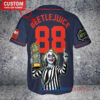 Houston Astros x Beetlejuice Halloween with World Series Trophy Custom Baseball Jersey Navy City Connect