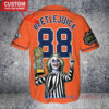 Houston Astros x Beetlejuice Halloween with World Series Trophy Custom Baseball Jersey Orange
