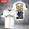 Houston Astros x Ghostface Scream Halloween Halloween with World Series Trophy Custom Baseball Jersey White