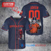 Houston Astros x Joker DC Comics with Trophy Custom Baseball Jersey Navy City Connect