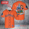 Houston Astros x Lilo & Stitch with Trophy Baseball Jersey Orange