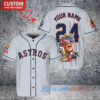 Houston Astros x Limited Edition with World Series Trophy Custom Baseball Jersey Gray