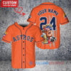 Houston Astros x Limited Edition with World Series Trophy Custom Baseball Jersey Orange